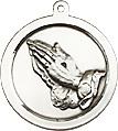  Sterling Silver Praying Hands Medal 