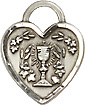  First Communion Heart Charm Necklace 